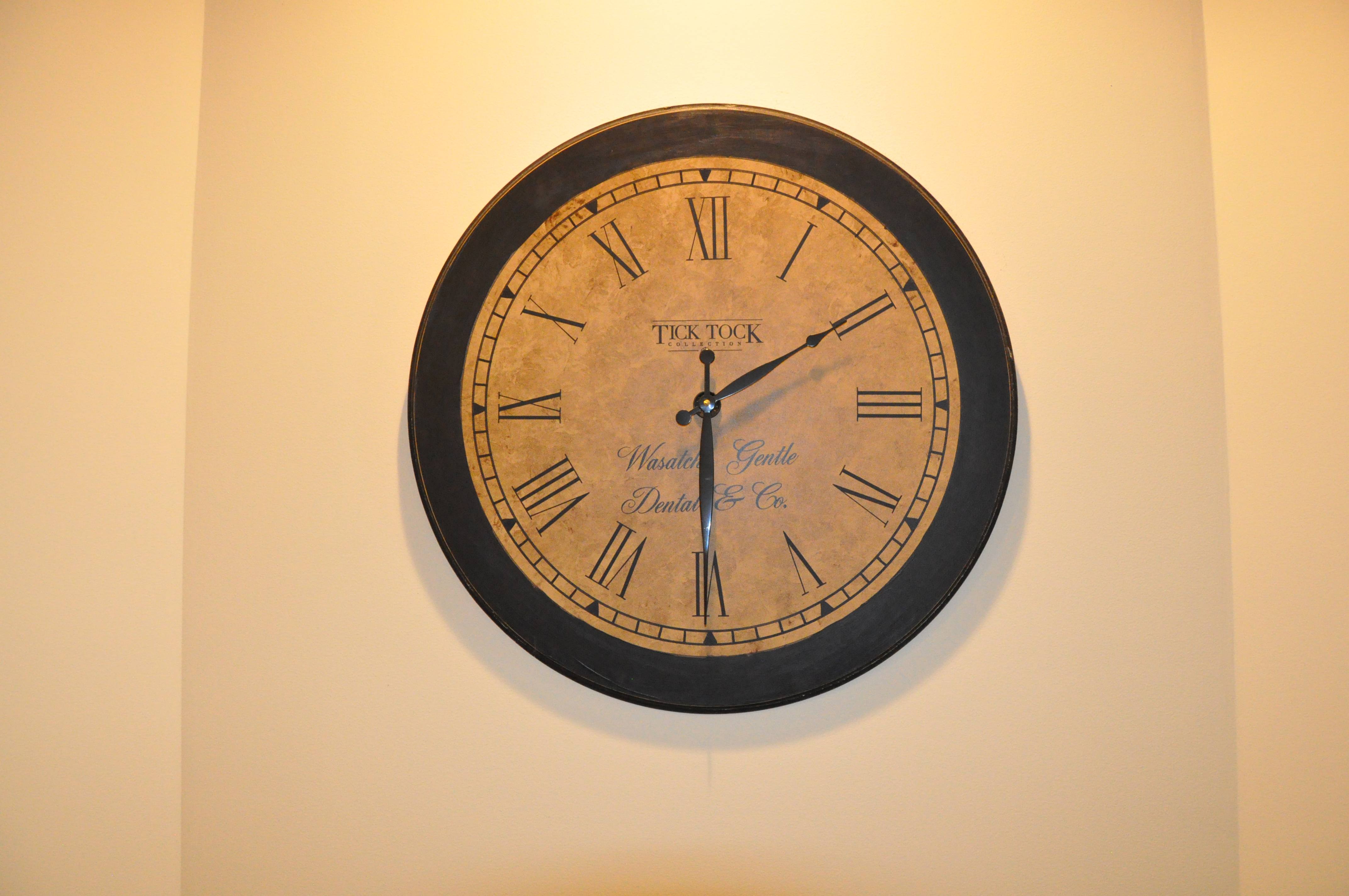 office clock on the wall